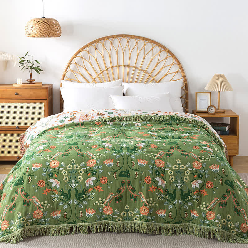 Cotton Gauze Breathable Rural Reversible Quilt | Ownkoti