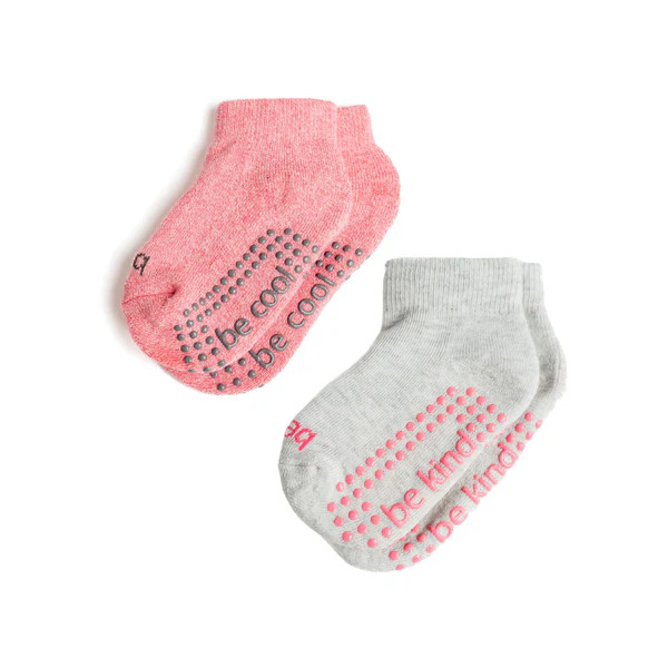 Toddler Girl 2 Pack Grip Socks 2T-4T (Dani) | Sticky Be Socks