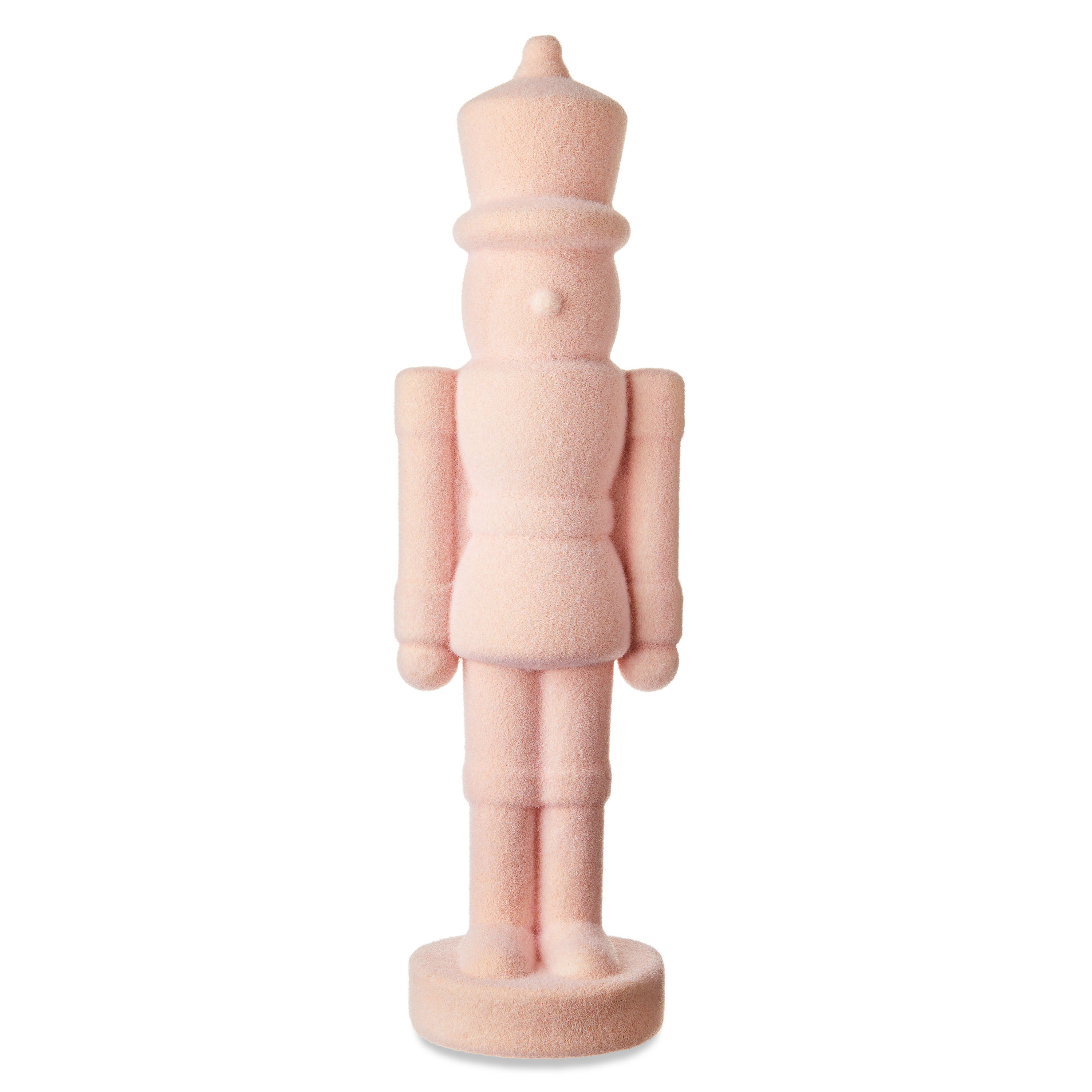 Pink Flocked Nutcracker Tabletop Decoration, 13.78 in, by Holiday Time | Walmart (US)