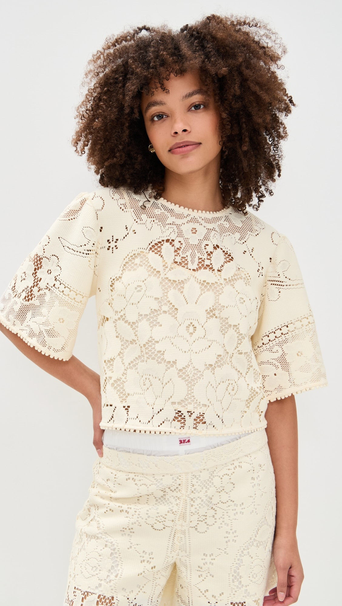 Arianna Lace Short Sleeve Top | Shopbop