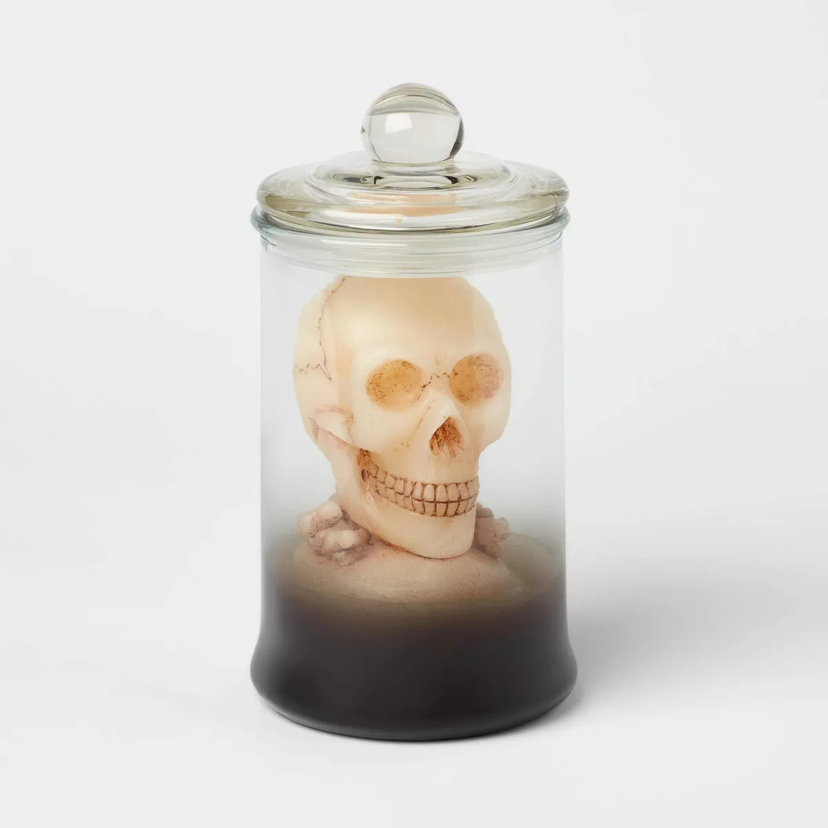 Lidded Glass Smokey Ombre Skull Jar Candle - Threshold™ | Target