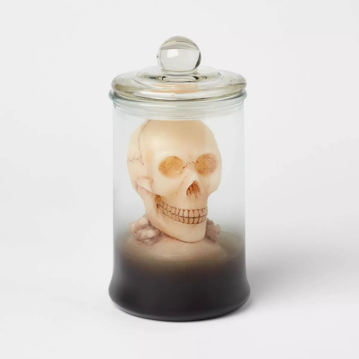 Lidded Glass Smokey Ombre Skull Jar Candle - Threshold™ | Target