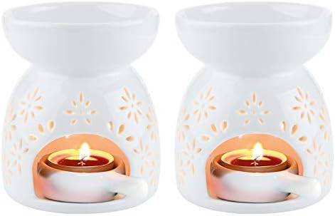 T4U Ceramic Tealight Candle Holder Oil Burner, Essential Oil Incense Aroma Diffuser Furnace Home ... | Amazon (US)