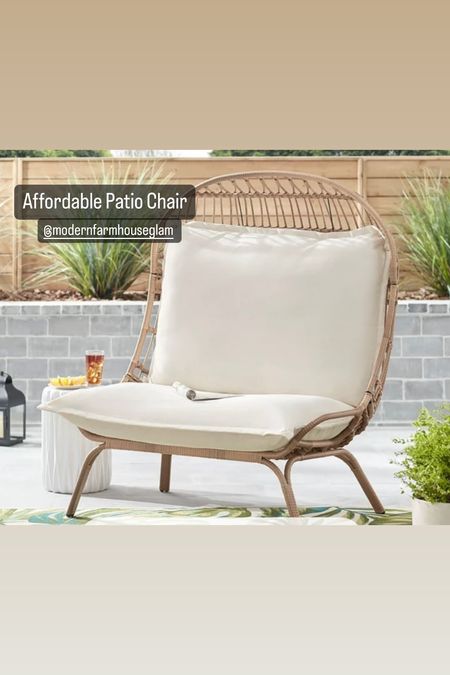 Affordable patio chair, Walmart outdoor furniture, modern farmhouse glam 

#LTKSeasonal #LTKhome #LTKsalealert