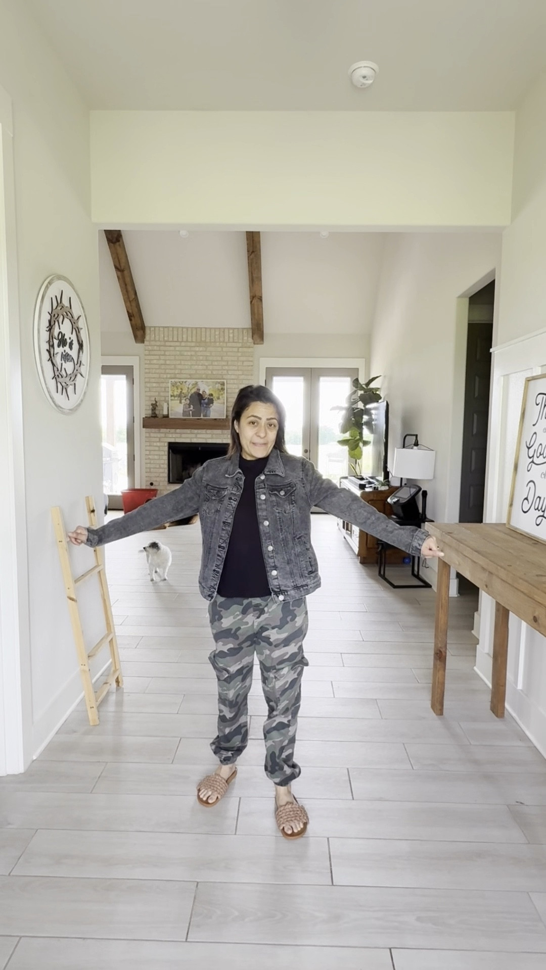 Wearing XS in everything. 
Top - Target muscle tee
Jacket - Walmart 
Pants - Walmart 
Sandals - Target

#LTKPetite #LTKFamily #LTKSeasonal