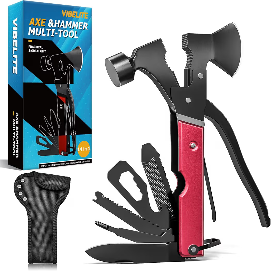 Gifts for Men, 15 in 1 Multitool Axe for Camping Hunting Hiking, Christmas Gifts for Dad, Husband... | Amazon (US)