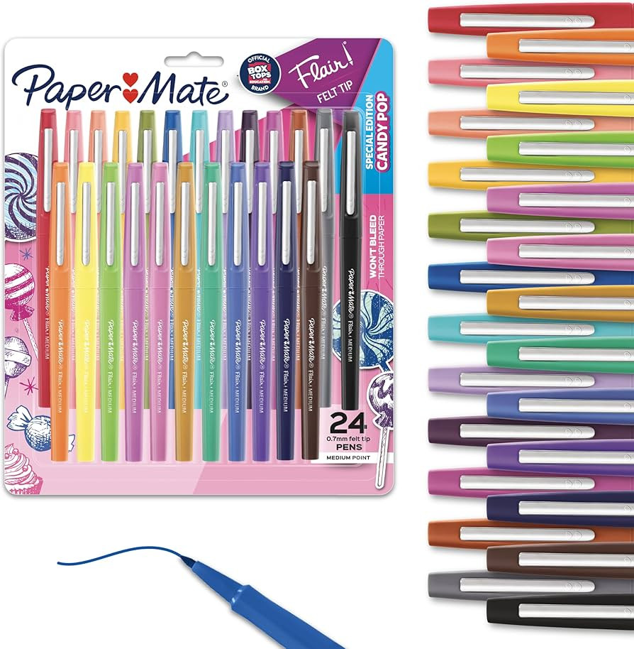 Paper Mate Flair Felt Tip Pens Medium Point 0.7 Millimeter Marker Pens Back to School Supplies fo... | Amazon (US)