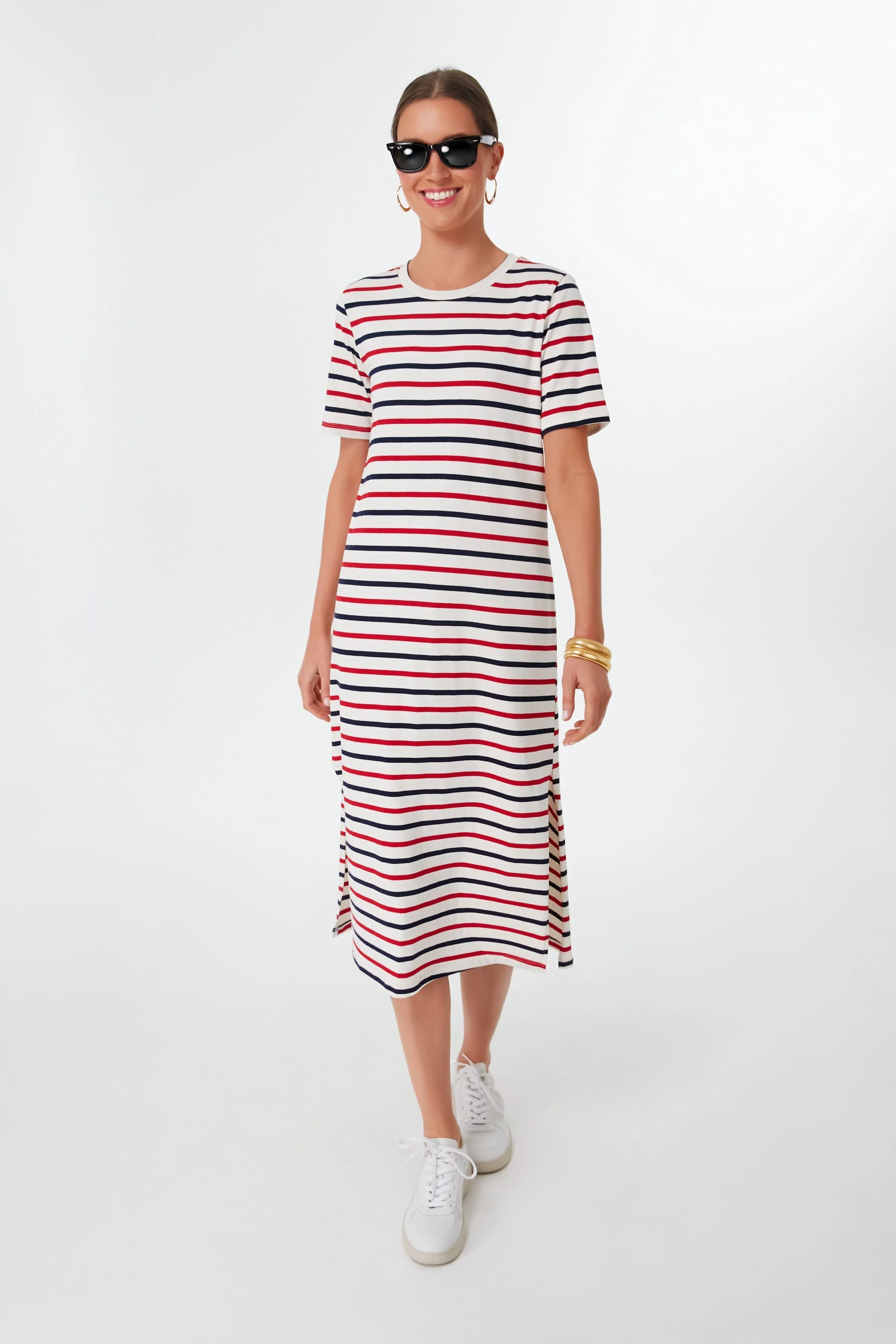 Americana Stripe Short Sleeve Gio Maxi Dress | Tuckernuck (US)