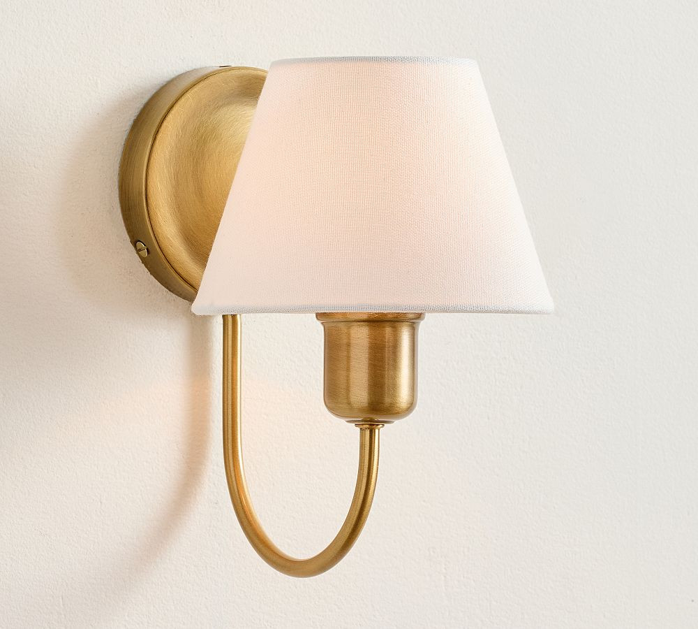 Holmes Linen Shade Sconce (10") | Pottery Barn (US)