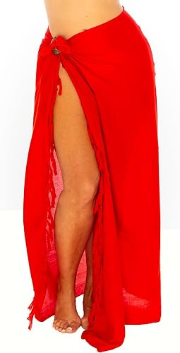 Back From Bali Womens Plus Size Sarong Wrap Solid Swimsuit Cover Up Pareo Bathing Suit Beach Skir... | Amazon (US)