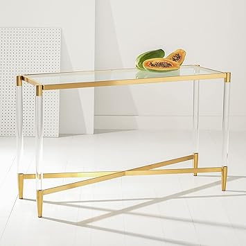 SAFAVIEH Couture Home Collection Kyla Glam Gold Acrylic Entryway Foyer Living Room Console Table ... | Amazon (US)