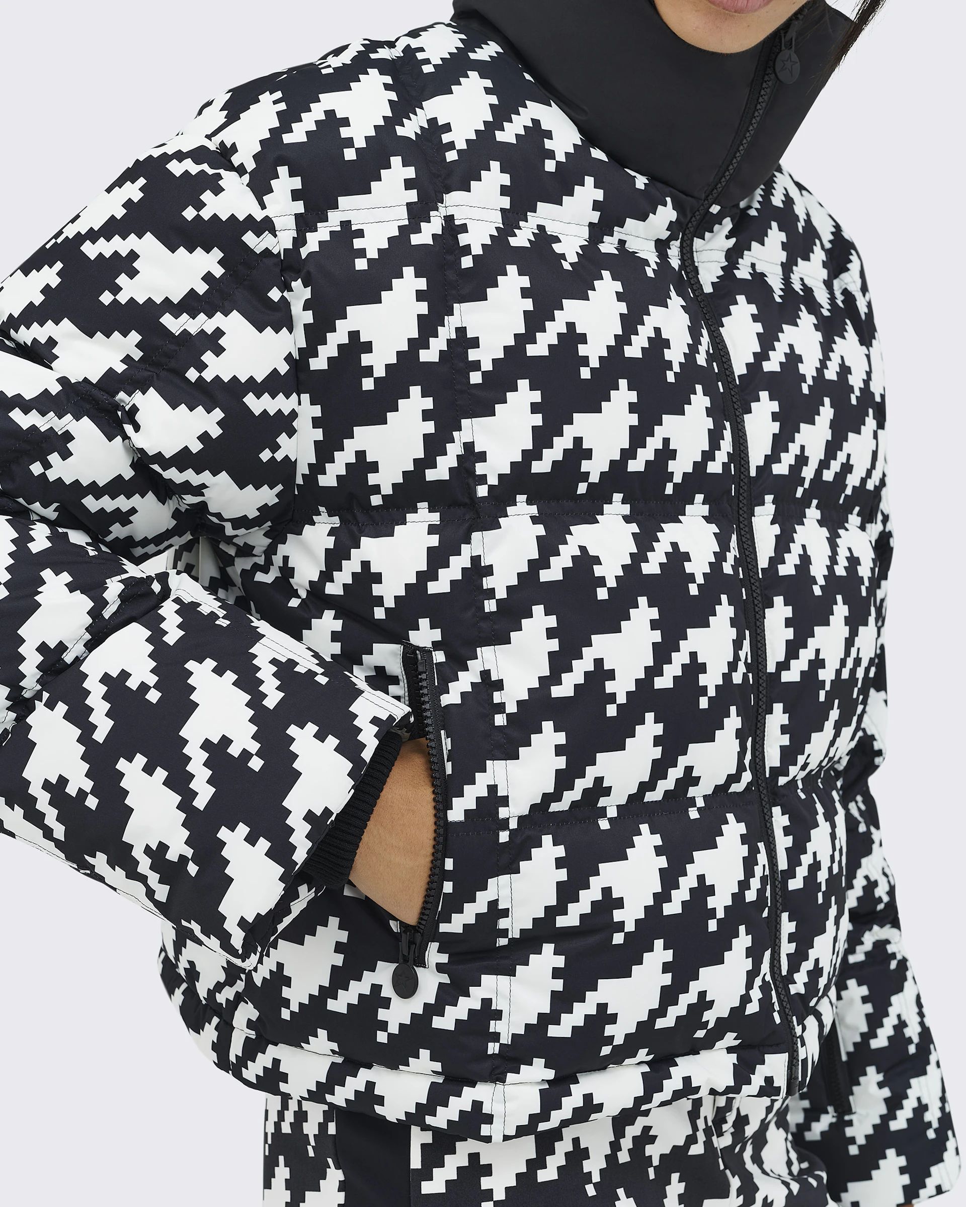 Houndstooth Nevada Down Jacket | Perfect Moment