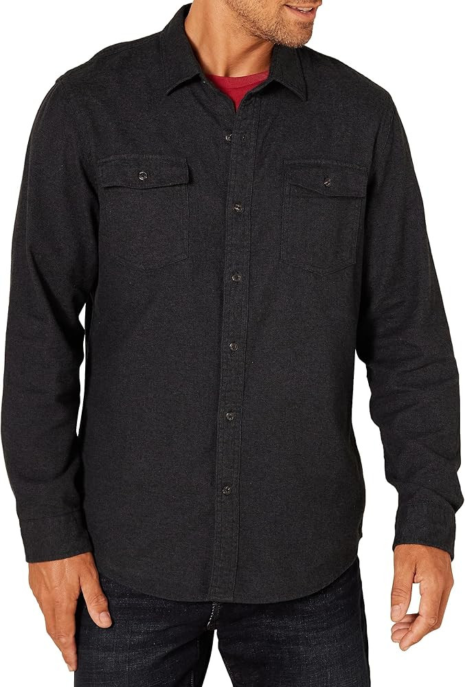 Amazon Essentials Men's Flannel Shirts, Long-Sleeve, Slim-Fit, Two-Pocket, Plaid | Amazon (US)