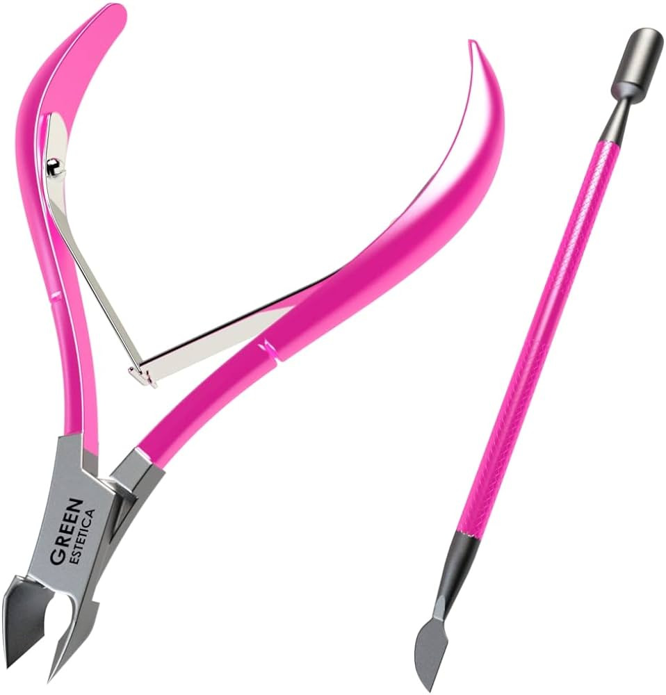 Professional Cuticle Trimmer with Cuticle Pusher Nail Cuticle Remover Nipper Silver Stainless Ste... | Amazon (US)