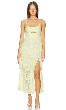 ASTR the Label Emmi Dress in Yellow Mesh Floral from Revolve.com | Revolve Clothing (Global)