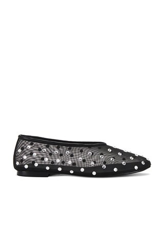 RAYE Adina Flat in Black Mesh Diamante from Revolve.com | Revolve Clothing (Global)