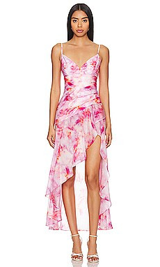 Bardot Sorella Midi Dress in Pink Tie Dye from Revolve.com | Revolve Clothing (Global)