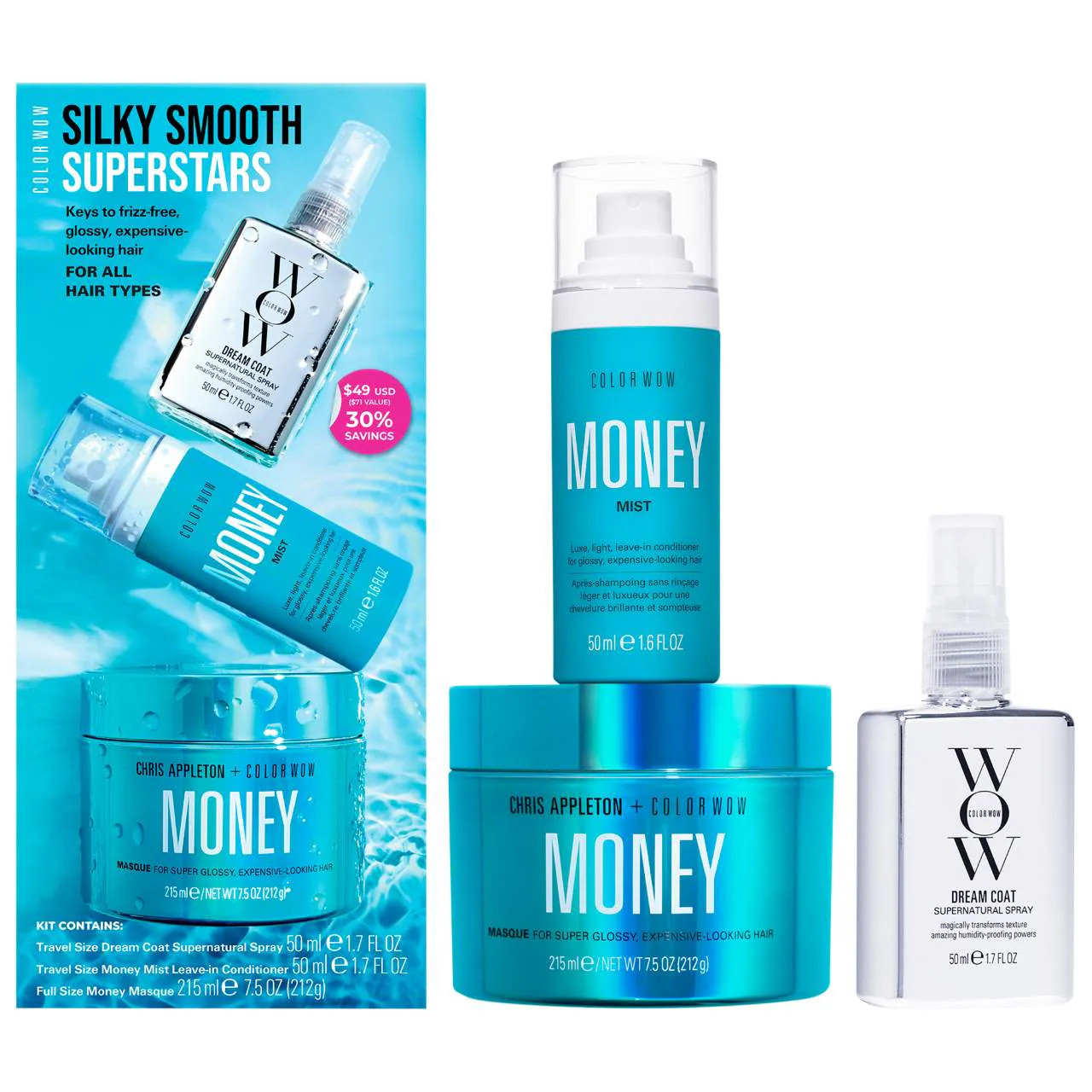 COLOR WOW Silky Smooth Superstars Hair Value Set | Sephora (US)