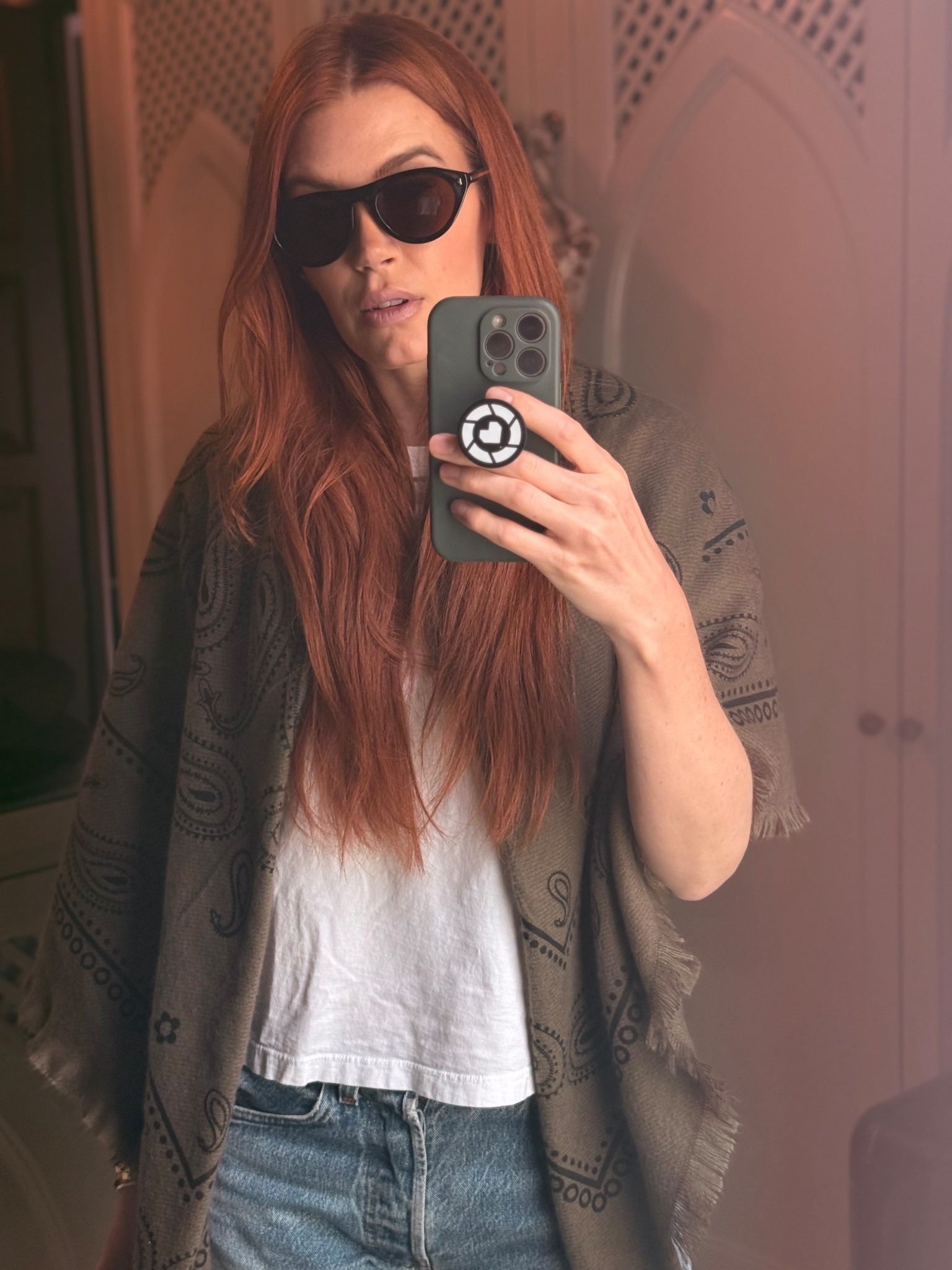 TREND ALERT: oversized bandana scarves are having a moment and I wore mine casually to work and school today. 
My exact one was a tiny boutique find but the real ones re Kujten so tagged some options for you. ❤️

#LTKootd #LTKWorkwear #LTKdayinmylife