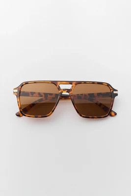 Tortoise Square Aviator Sunglasses | Avara