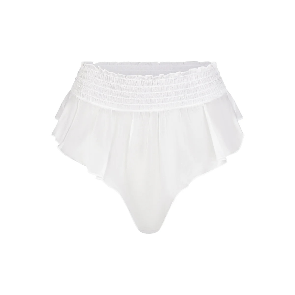 SMOCKED FLUTTER THONG | SKIMS (US)