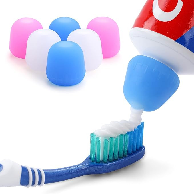 6 Pack Toothpaste Cap, Tnvee Self Closing Toothpaste Squeezer Dispenser for Kids and Adults in Ba... | Amazon (US)