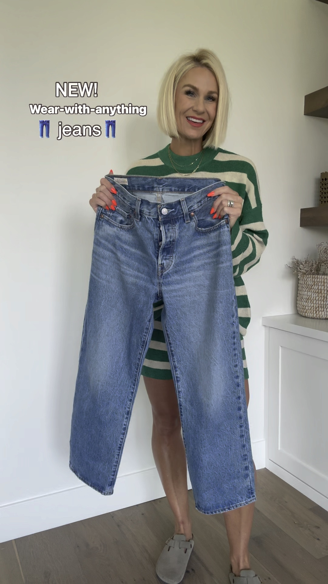 Wear with anything jeans👖 Styled 5 different ways. They’re a mid rise, baggy fit with a 27” inseam. If they’re too long, this would be a great pair to cut a raw hem. Available at a few retailers⬇️
Sizing~
Jeans: fit tts, BUT consider sizing down if you’re more narrow through the hips. Wearing my true size 27. Yes. They’re loose/baggy — that’s the fit!
🤍top: TTS
🩶 vest: size up
🍒 top: TTS
🦚Green/white knit top: runs big. Consider sizing down. Wearing a medium, but a small would fit better
🌈 hoodie: wearing a small. I go down a size in all of these hoodies/sweatshirts

#LTKOver40 #LTKFindsUnder100 #LTKBacktoSchool