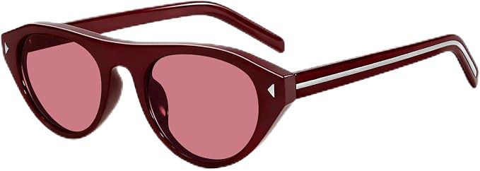 TYA Retro Oval Sunglasses for Women Men Trendy Narrow Shades Vintage Cat Eye UV400 Protection Sun... | Amazon (US)