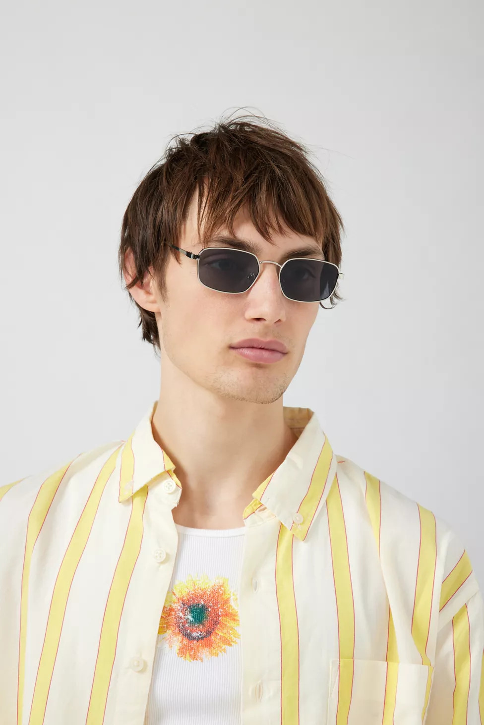 Leo Slim Metal Sunglasses | Urban Outfitters (US and RoW)