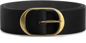 Oval Buckle Leather Belt 45mm | Nordstrom