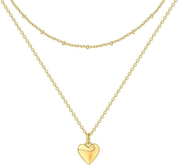 PAVOI 14K Gold Plated Layering Necklaces | Stylish Minimalist Design Pendant Necklaces | Butterfl... | Amazon (US)