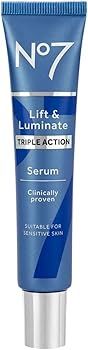 No7 Lift & Luminate Triple Action Face Serum - Collagen Peptide Anti-Wrinkle Serum + Brightening ... | Amazon (US)