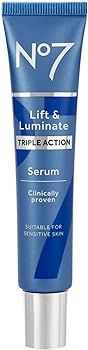 No7 Lift & Luminate Triple Action Face Serum - Collagen Peptide Anti-Wrinkle Serum + Brightening ... | Amazon (US)