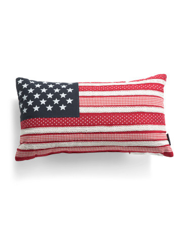 14x24 Lace American Flag Pillow | TJ Maxx