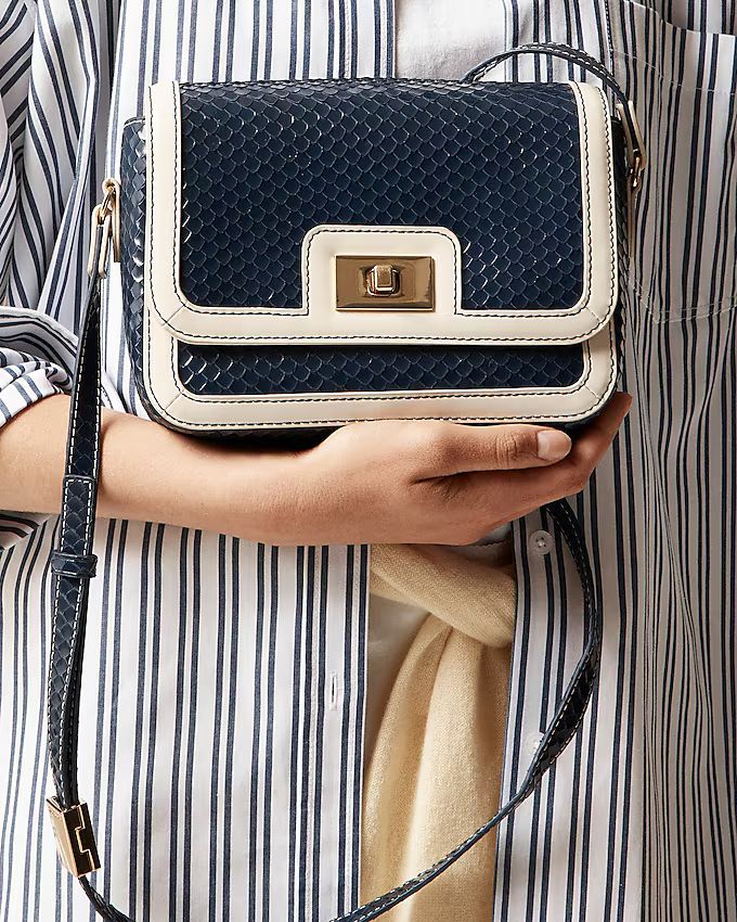 Edie crossbody bag in colorblock snakeskin leather | J. Crew US