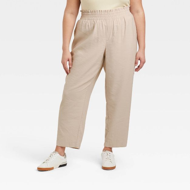 Women's High-Rise Ruffle Waisted Pull-On Ankle Pants - A New Day™ | Target