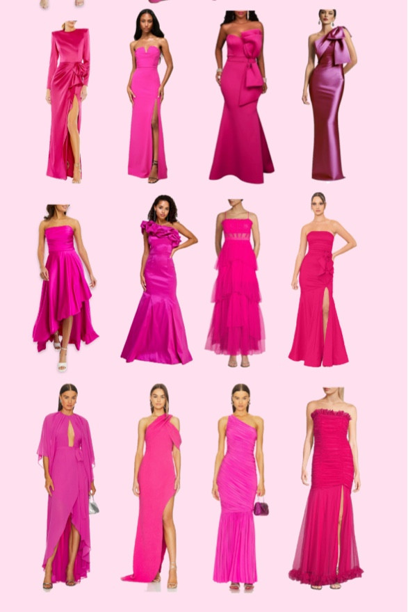 Bright Pink Bridesmaid Dress Options