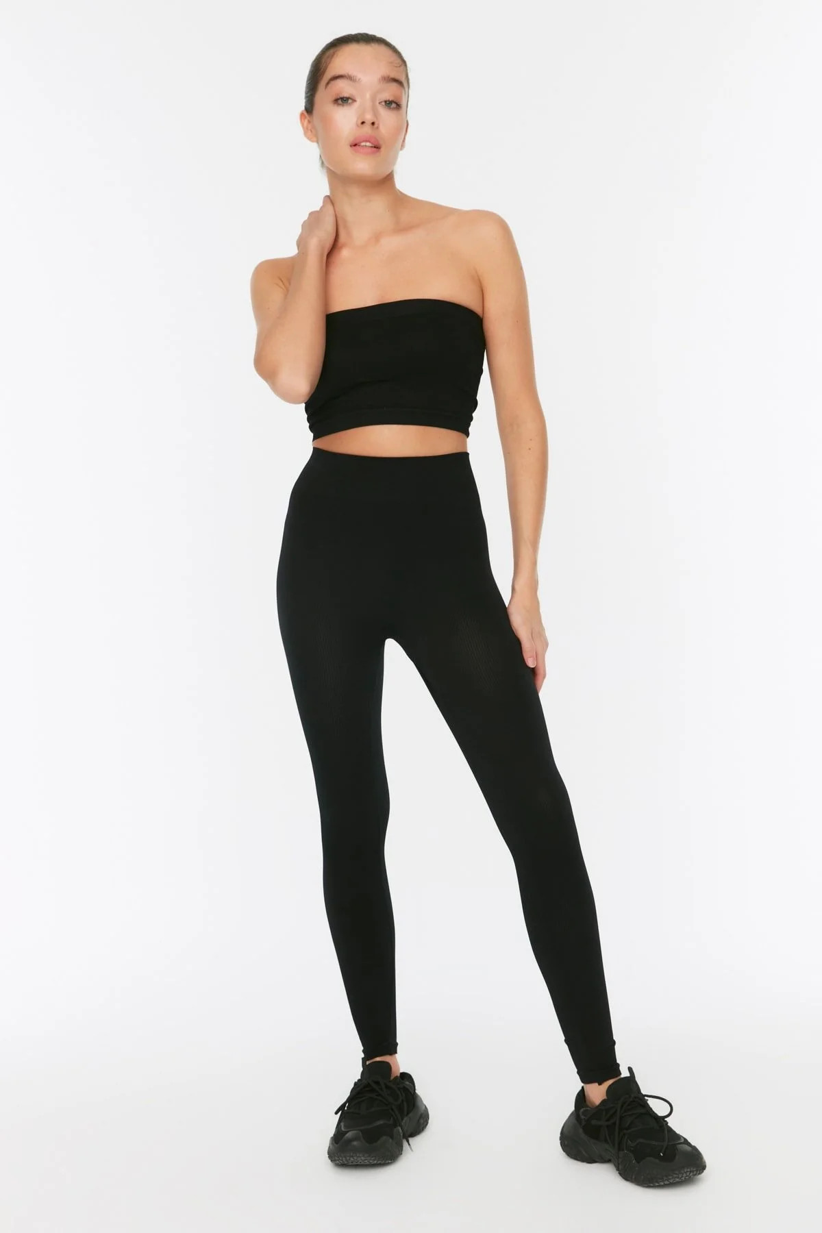 Trendyol Collection Sport-Leggings - Schwarz - Hoher Bund | Trendyol DE