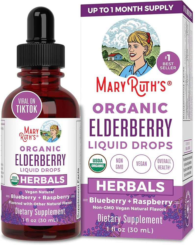 MaryRuth's Elderberry Syrup | USDA Organic Elderberry | Sugar Free Adults & Kids Immune Support S... | Amazon (US)
