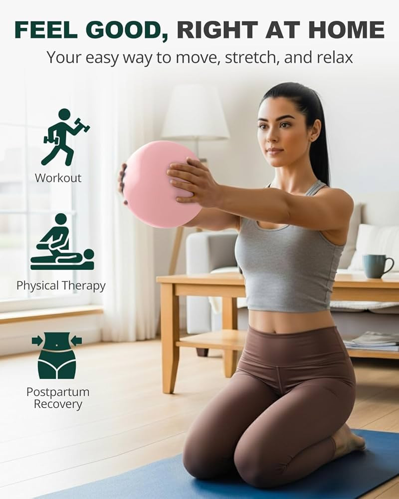 Trideer 9-Inch Pilates Ball, Small Exercise Ball for Yoga, Core Training, Physical Therapy, Balan... | Amazon (US)