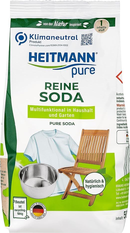 HEITMANN pure Reine Soda: Ökologischer Vielzweck-Reiniger für den Haushalt, Zugabe zu Spülmitt... | Amazon (DE)