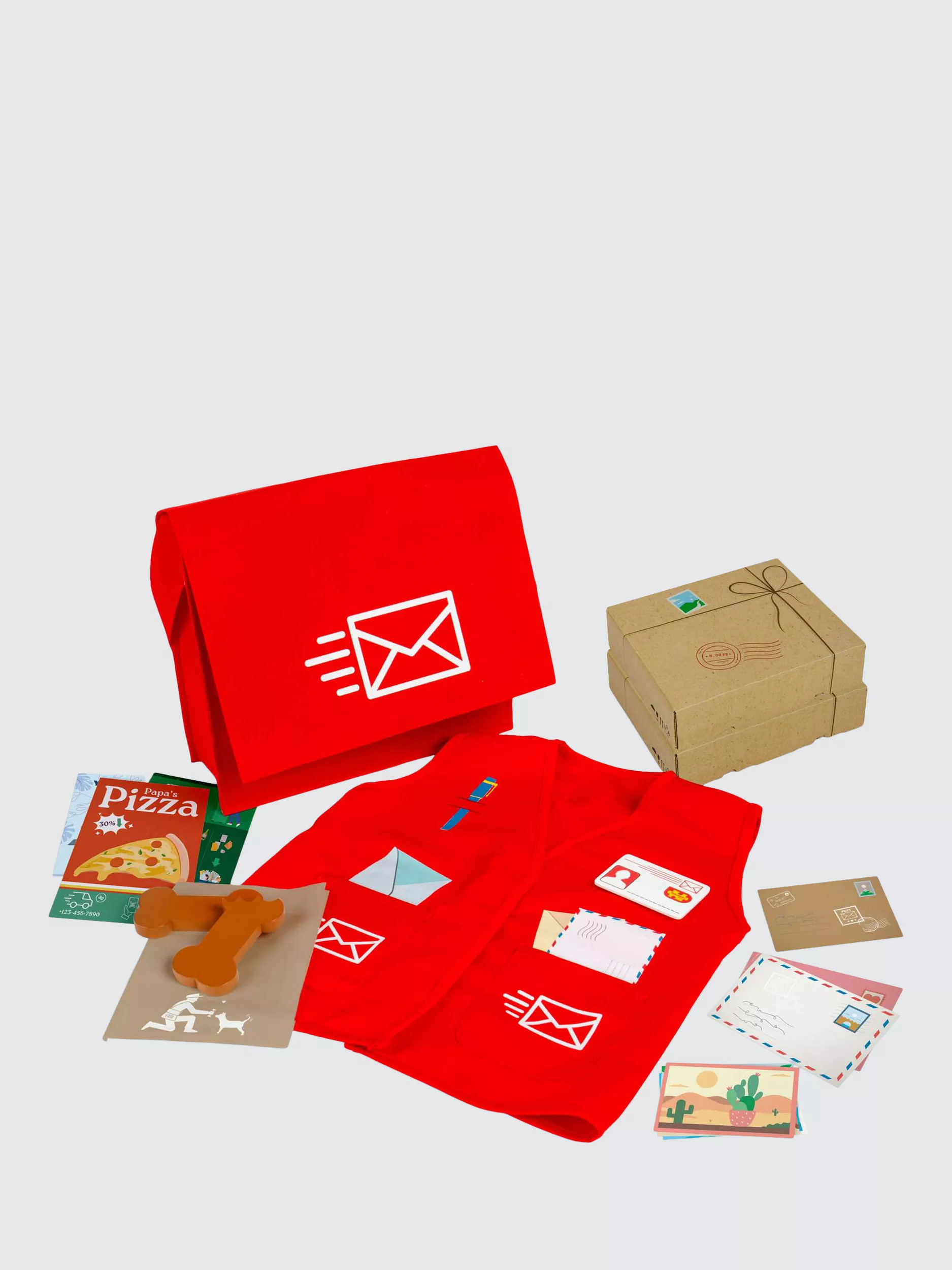 Bigjigs Toys Mail Carrier Dress Up Set | John Lewis (UK)