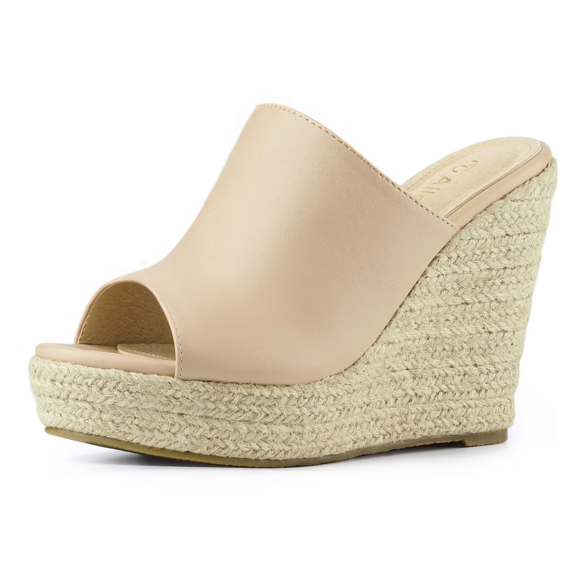 Allegra K Women's Open Toe Padded Insole Slip-on Platform Espadrille Sandals | Target