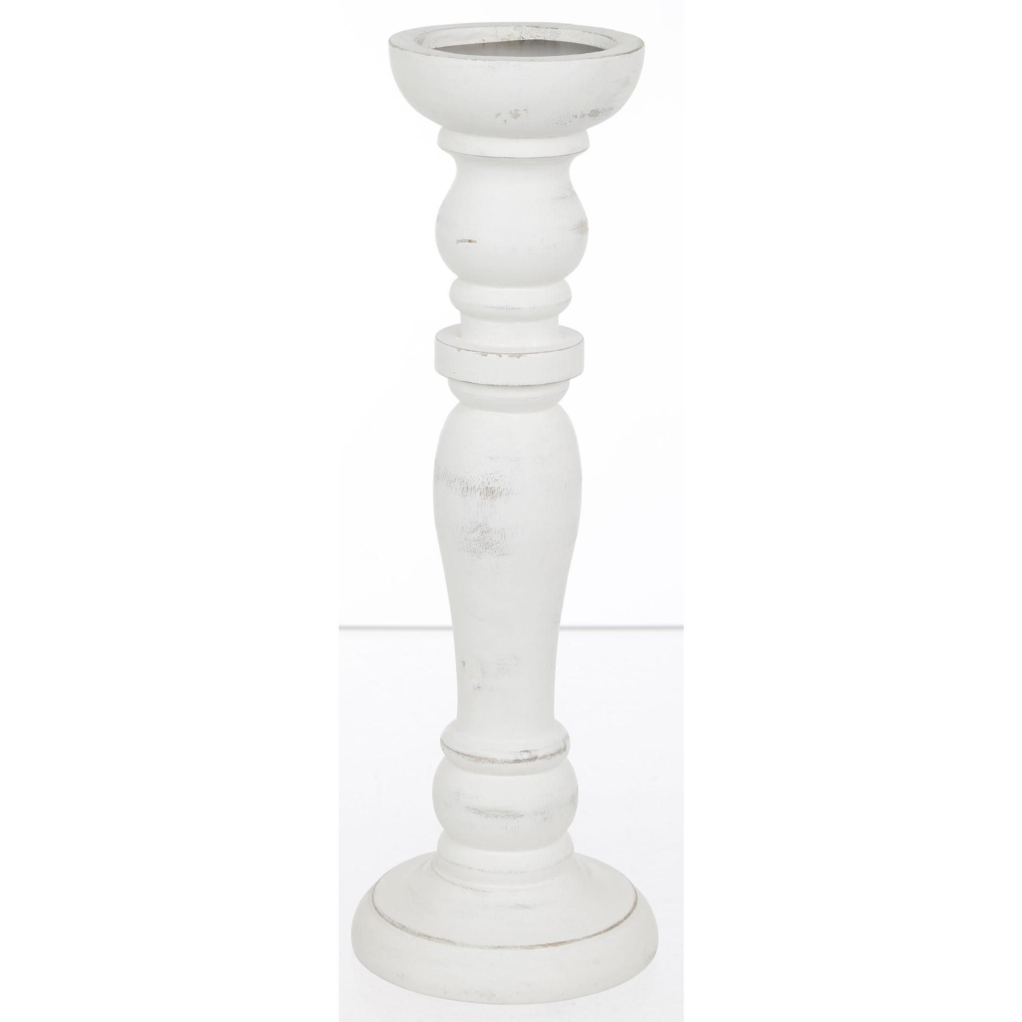 15" Spindle Candle Holder - White-White-4318268586900   | Burkes Outlet | bealls