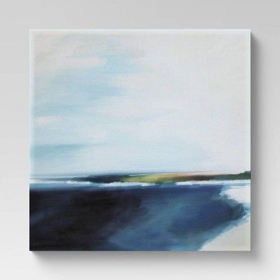 30&#34; x 30&#34; Abstract Unframed Wall Canvas Blue - Threshold&#8482; | Target