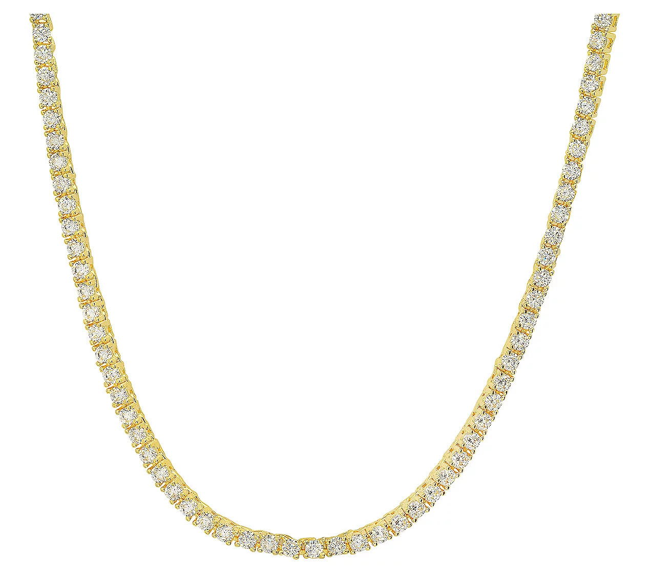 Sterling Silver 5.70 cttw Tennis Necklace | QVC