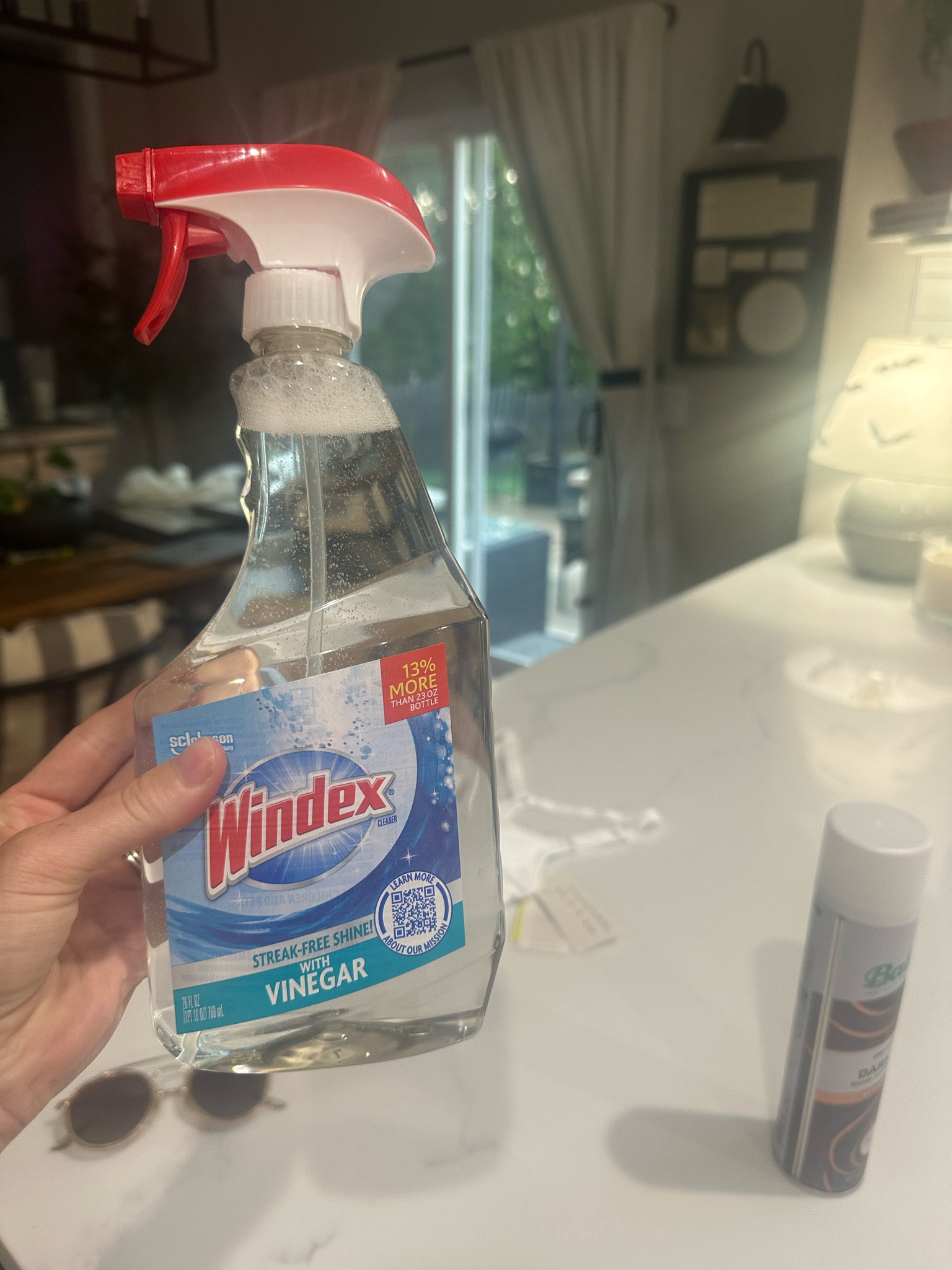 I swear by this vinegar windex!! Obsessed 