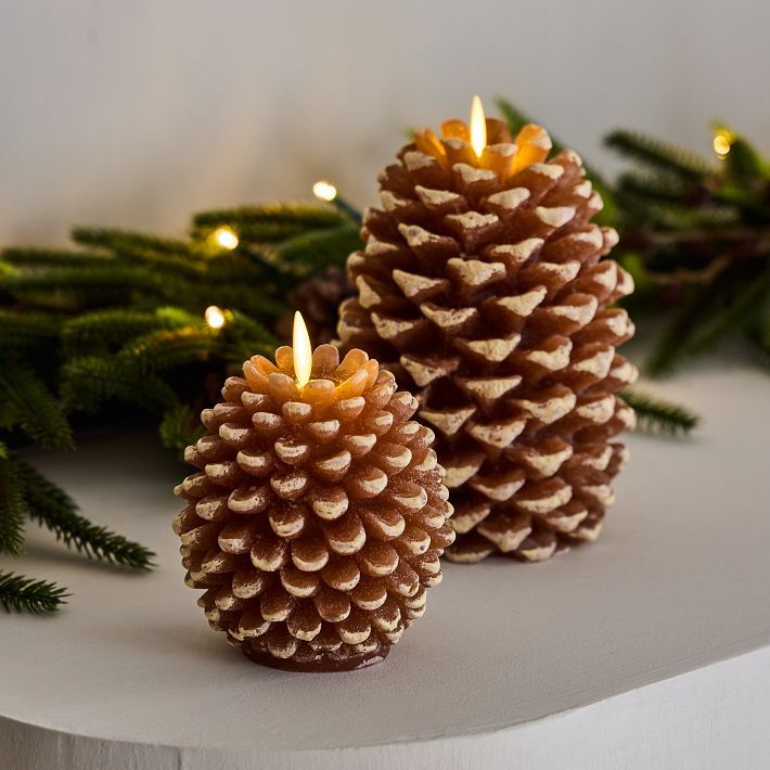 Pinecone Flameless Candles | West Elm (US)