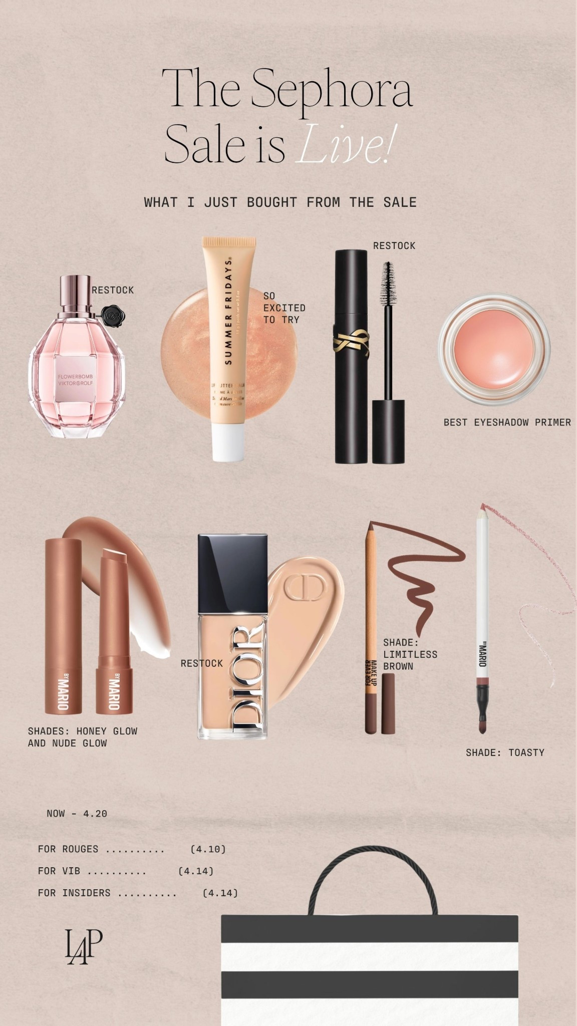Latest Sephora order  