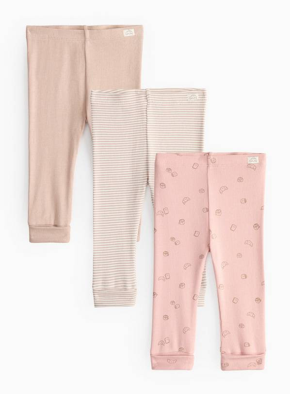 Baby Chino Print Leggings 3 Pack 12-18 months | Tu Clothing